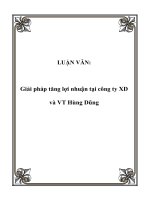LUẬN VĂN:Giải pháp tăng lợi nhuận tại công ty XD và VT Hùng Dũng pdf