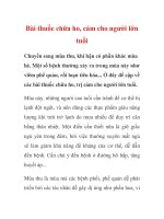 Bài thuốc chữa ho, cảm cho người lớn tuổi docx