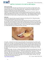 NHỮNG CÁCH ĐẨY LÙI CHỨNG HÔI MIỆNG doc