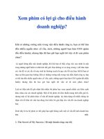 Xem phim có lợi gì cho điều hành doanh nghiệp? ppt