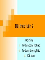 Bài thảo luận Tư bản công nghiệp và tư bản nông nghiệp potx