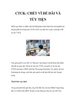 CTCK: CHẾT VÌ DỂ DÃI VÀ TÙY TIỆN doc