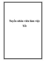 Tuyển nhân viên làm việc Tết docx