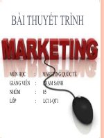 BÀI THUYẾT TRÌNH MAKETING QUỐC TẾ 