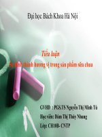 luận văn   sự hình thành hương vị trong sản phẩm sữa chua