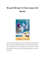 Bi quyết đối mặt với Toán trong kỳ thi Đại học pdf