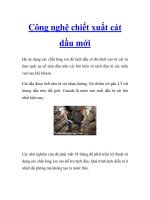 Công nghệ chiết xuất cát dầu mới doc