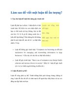 Làm sao để viết một luận đề ấn tượng? pptx