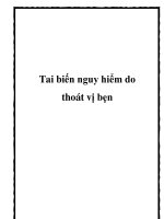 Tai biến nguy hiểm do thoát vị bẹn ppt
