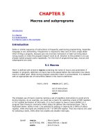 CHAPTER 5 Macros and subprograms - CHAPTER 6 Examples for subsystems within microcontroller potx