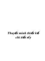 thuyết minh thiết kế chi tiết máy