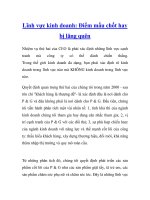 Lĩnh vực kinh doanh: Điểm mấu chốt hay bị lãng quên pptx