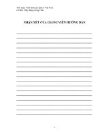 Tiểu luận: Tình hình lạm phát ở Việt Nam doc