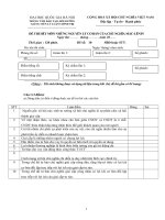 ĐỀ THI HẾT MÔN NHỮNG NGUYÊN LÝ CƠ BẢN CỦA CHỦ NGHĨA MÁC-LÊNIN - ĐỀ SỐ 10 ppt