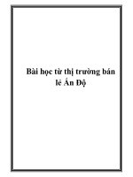 Bài học từ thị trường bán lẻ Ấn Độ docx