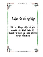luận văn tốt nghiệp  thực hiện và giải quyết việc tính toán kỹ thuật và thiết kế tháp chưng luyện hỗn hợp
