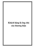 Khách hàng là ông chủ của thương hiệu docx