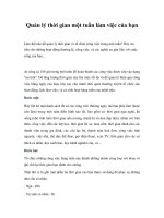 Quản lý thời gian một tuần làm việc của bạnLàm thế nào để quản lý thời doc