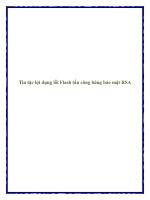 Tin tặc lợi dụng lỗi Flash tấn công hãng bảo mật RSA docx