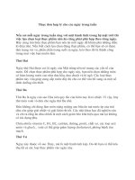 Thực đơn hợp lý cho các ngày trong tuần potx