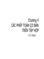 Chương 4 CÁC PHÉP TOÁN CƠ BẢN TRÊN TẬP HỢP docx