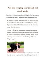 Phát triển sự nghiệp như vận hành một doanh nghiệp ppt