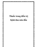 Thuốc trong điều trị bệnh đau nửa đầu docx