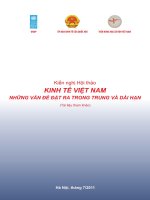 Kinh tế Việt Nam - Những vấn đề đặt ra trong trung và dài hạn potx