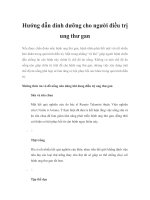 Hướng dẫn dinh dưỡng cho người điều trị ung thư gan docx