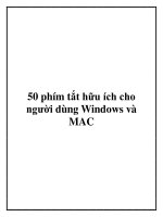 50 phím tắt hữu ích cho người dùng Windows và MAC. ppt