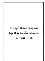 Bí quyết thành công của bậc thầy truyền thông xã hội Tasti D-Lite doc