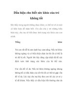 Dấu hiệu cho biết sức khỏe của trẻ không tốt doc