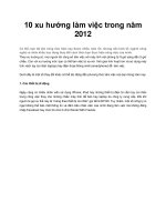 10 xu hướng làm việc trong năm 2012 potx