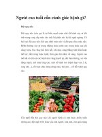 Người cao tuổi cần cảnh giác bệnh gì? potx