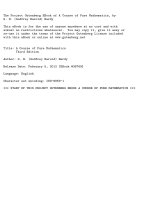 A Course of Pure Mathematics, by G. H. (Godfrey Harold) pdf