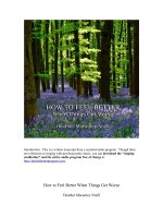 how to feel better when things get worse ppt