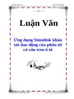 luận văn  ứng dụng simulink khảo sát dao động của phần tử cơ cấu treo ô tô