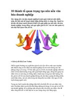 10 thành tố quan trọng tạo nên nền văn hóa doanh nghiệp pdf