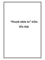 “Doanh nhân ảo” kiếm tiền thật pdf