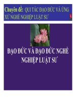 ĐẠO ĐỨC VÀ ĐẠO ĐỨC NGHỀ NGHIỆP LUẬT SƯ ppt