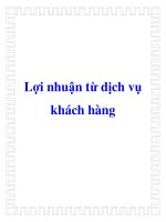 Lợi nhuận từ dịch vụ khách hàng pptx