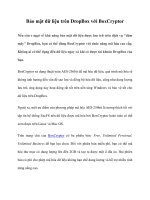 Bảo mật dữ liệu trên DropBox với BoxCryptor potx