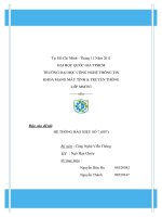 báo cáo đề tài  hệ thống báo hiệu số 7 (ss7)