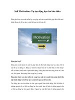 Self Motivation: Tự tạo động lực cho bản thânĐộng lực được xem như niềm hy pdf