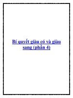 Bí quyết giàu có và giàu sang (phần 4). doc
