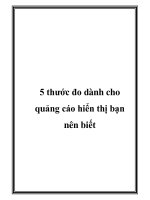 5 thước đo dành cho quảng cáo hiển thị bạn nên biết pot