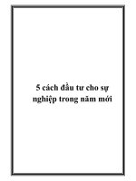 5 cách đầu tư cho sự nghiệp trong năm mới pdf
