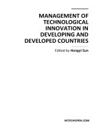 MANAGEMENT OF TECHNOLOGICAL INNOVATION IN DEVELOPING AND DEVELOPED COUNTRIES potx