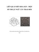 LIÊN QUAN ĐẾN HOA SEN - MỘT SỐ THUẬT NGỮ CẦN TRAO ĐỔI potx