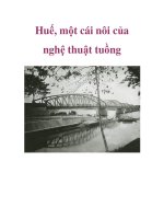Huế, một cái nôi của nghệ thuật tuồng pptx